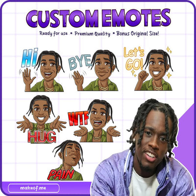 Custom Emotes & Sub badges For Twitch or more