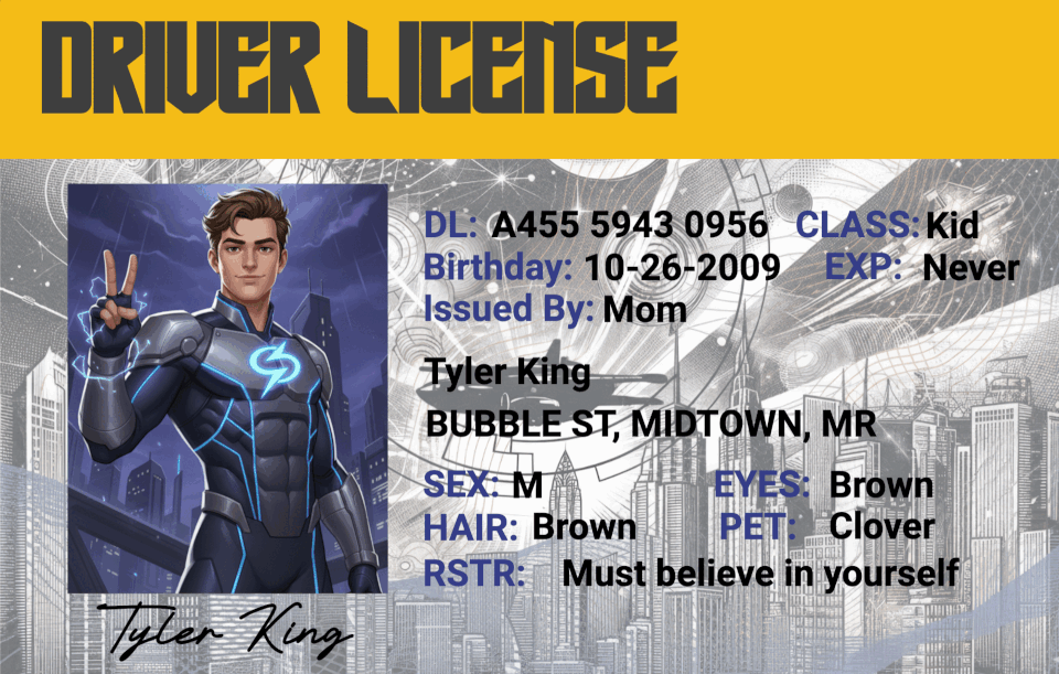 Custom Marvel Rivals Driver License - Metal Card