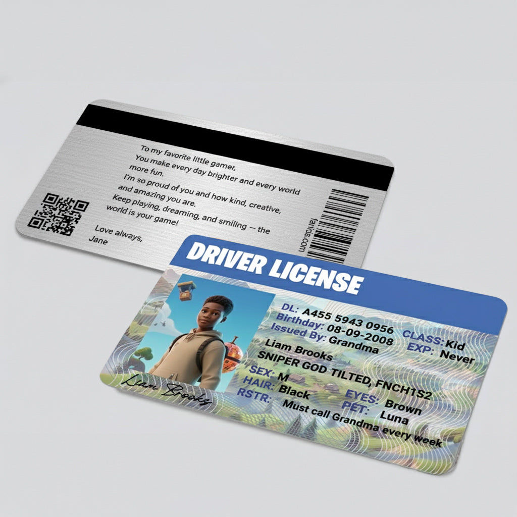 Custom Fortnite Driver License - Metal Card