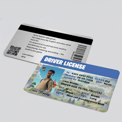 Custom Fortnite Driver License - Metal Card