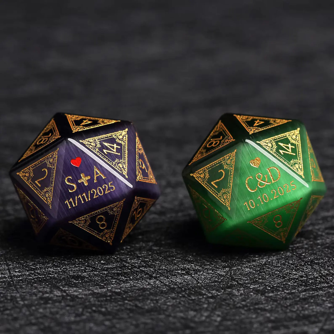 Custom Anniversary D20 Dice
