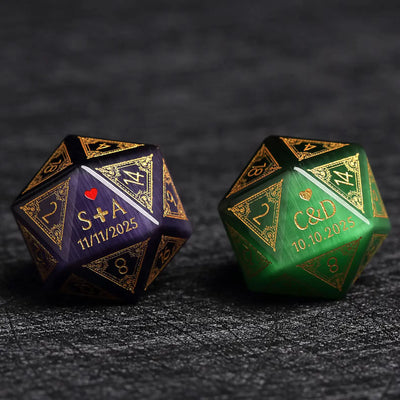 Custom Anniversary D20 Dice