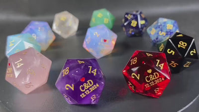 Custom Anniversary D20 Dice