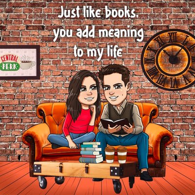 Just like books you add meaning to my life- Couple Gift - Personalized Custom Pillow - Fabiano - Makeof.me