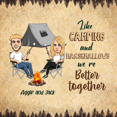 Like Campfires & Marshmallows We're Better Together - Couple Gift - Personalized Custom Pillow - Fabiano - Makeof.me
