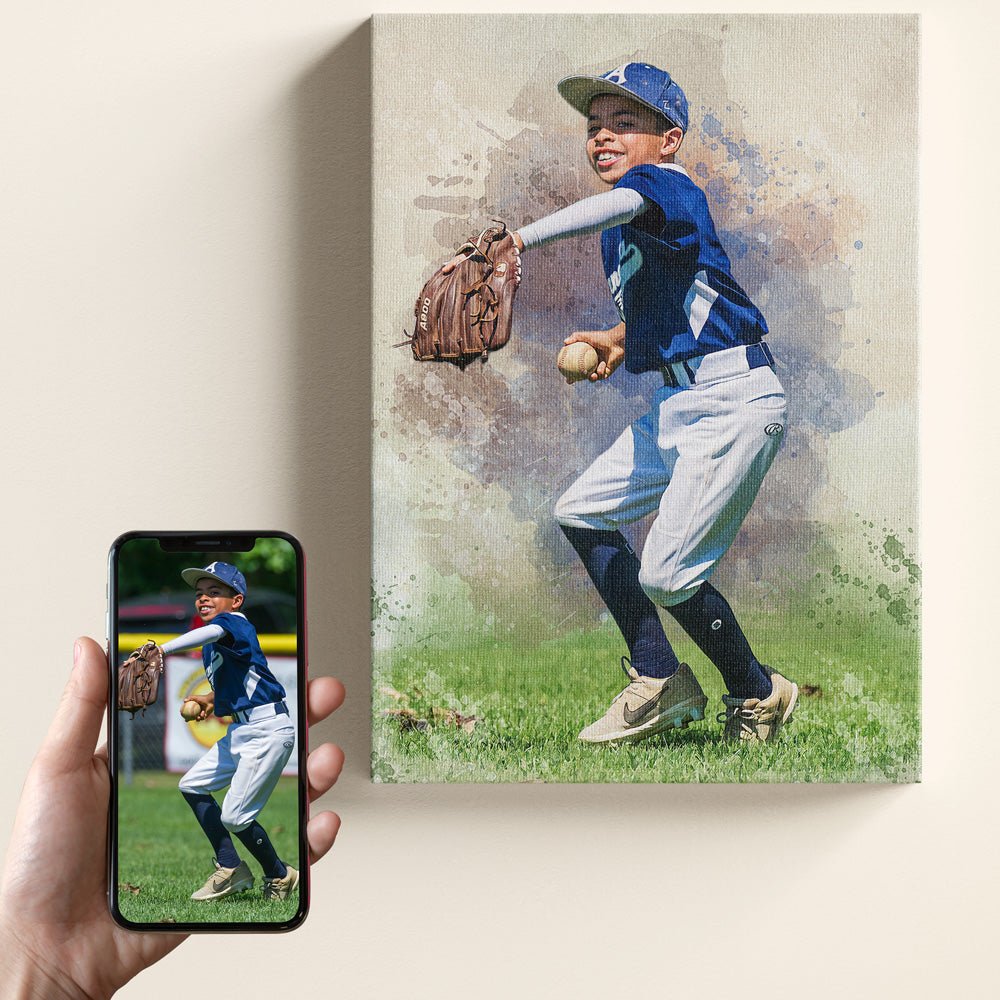 Personalized baseball photo Painting - Fabiano - Makeof.me